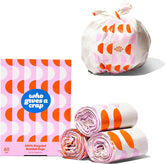 Who Gives a Crap 100% Recycled Small Trash Bags, 60 Count, 4 Gallon, Sustainable Garbage Bags for Kitchen, Office, or Bathroom Trash Can, Designed to Help Resist Leaks and Tears, Durable Tie Handles